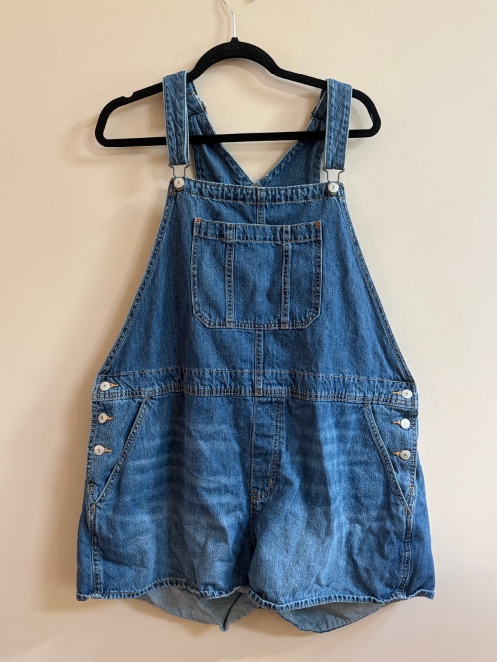 Old Navy Denim Short Baggy Overalls with Pockets Comfy Spring Summer Dress